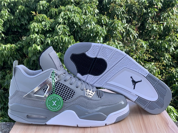Women's Running weapon Air Jordan 4 Grey Shoes 076 Women's Running weapon Air Jordan 4 Grey Shoes 076